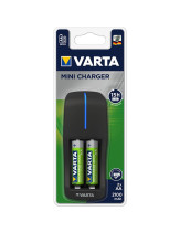 CARGADOR PILAS VARTA MINI AA/AAA 2 UNIDADES (2 PILAS AA 2100 mAh INCLUIDAS)