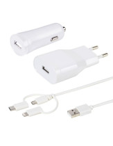KIT CARREGADORS UNIVERSALS VIVANCO USB CABLE LIGHTNING