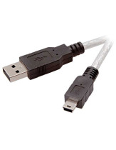 CABLE USB VIVANCO 2.0 A-USB B MINI 1.8M TRANSPARENTE
