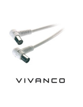 CABLE ANTENA VIVANCO ANGULO 90º 1.5m BLANCO