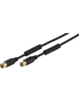 CABLE ANTENA VIVANCO 48/30 100DB GOLD 1,5mts NEGRO