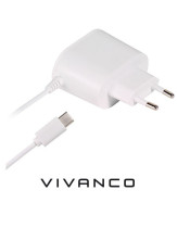 CARGADOR CASA VIVANCO USB 2.4 USB C 1M BLANCO