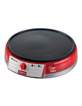 CREPERA ARIETE A202 ROJA 1000W PARTY TIME