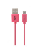 CABLE DATOS/CARGADOR KSIX USB MICRO 1M ROSA
