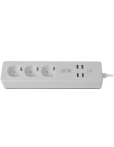 REGLETA SPC CLEVER POWER STRIP 3AC 4USB INTELIGENTE BLANCA