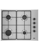 PLACA GAS BEKO HIGG64103SXN 4F 60CM INOX NATURAL