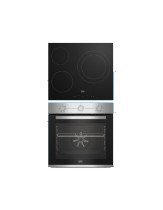 CONJUNTO HORNO MULTIFUNCION BEKO INOX + PLACA VITRO 3F BBSE12120XD