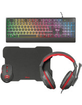 PACK GAMING TRUST ZIVA TECLADO + RATON + AURICULARES + ALFOMBRILLA