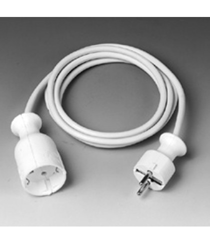 CABLE PROLONG.CORRIENTE VIVANCO SKV3W 3MT BLANCO