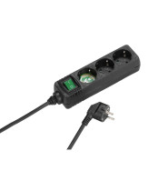 REGLETA VIVANCO EBLS 3S 3 ENCHUFES + INTERRUPTOR 1.4M NEGRO