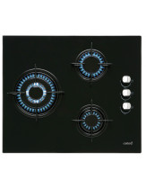 PLACA CRISTAL-GAS CATA CI6021BK 3F 59CM NEGRA